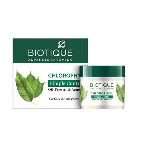 Buy Biotique Chlorophyll Pimple Control Oil Free Anti Acne Gel 50gm-Purplle