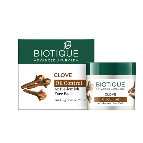 Buy Biotique Clove Oil Control Anti-Blemish Face Pack 75gm Jar-Purplle