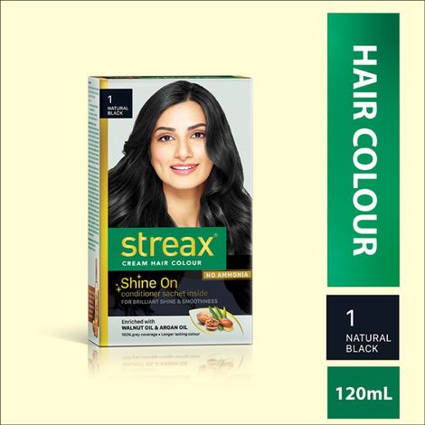 Buy Streax Hair Colour - Natural Black (120 ml)-Purplle