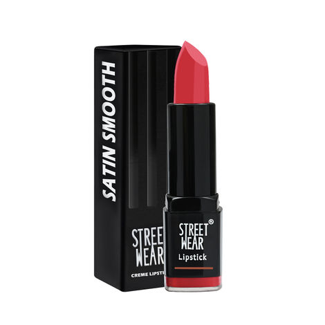 Buy STREET WEAR® Satin Smooth Lipstick -ENGLISH ROSE (Pink) - 4.2 gms - Longwear Creme Lipstick, Moisturizing, Creamy Formuation, 100% Color payoff, Enriched with Aloe vera, Vitamin E and Shea Butter-Purplle
