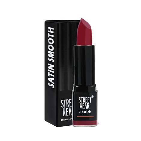 Buy STREET WEAR® Satin Smooth Lipstick -WICKED BROWN (Brown) - 4.2 gms - Longwear Creme Lipstick, Moisturizing, Creamy Formuation, 100% Color payoff, Enriched with Aloe vera, Vitamin E and Shea Butter-Purplle
