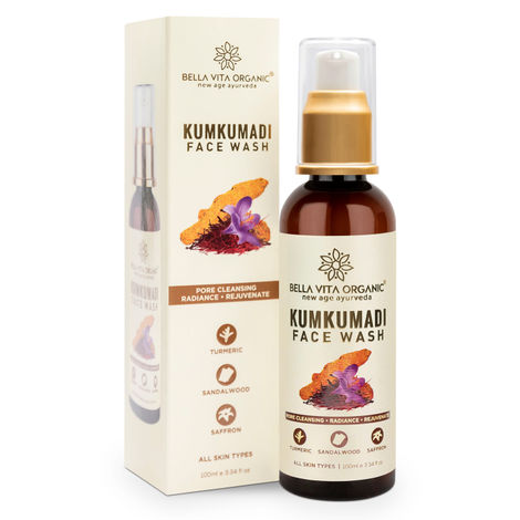 Buy Bella Vita Organic Kumkumadi Face Wash with Turmeric, Sandalwood and Saffron 100 ml-Purplle