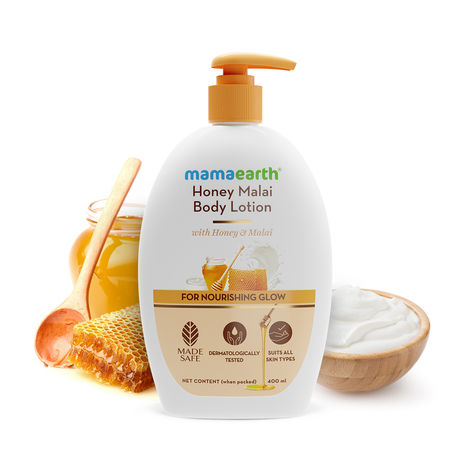 Buy Mamaearth Honey Malai Body Lotion with Honey & Malai for Nourishing Glow - 400 ml-Purplle