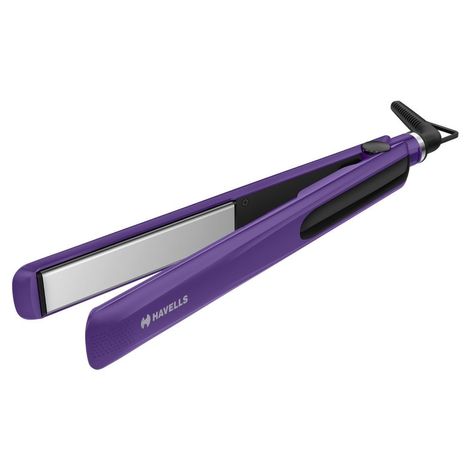 Buy Havells HS4101 Ceramic Plates Fast Heat up Hair Straightener, Straightens & Curls, Suitable for all Hair Types (Purple)-Purplle