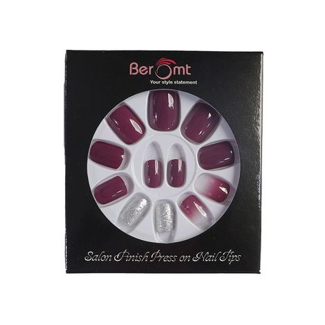 Buy BEROMT BRIDAL & PARTY NAILS-752 (NAIL KIT INCLUDED)-Purplle