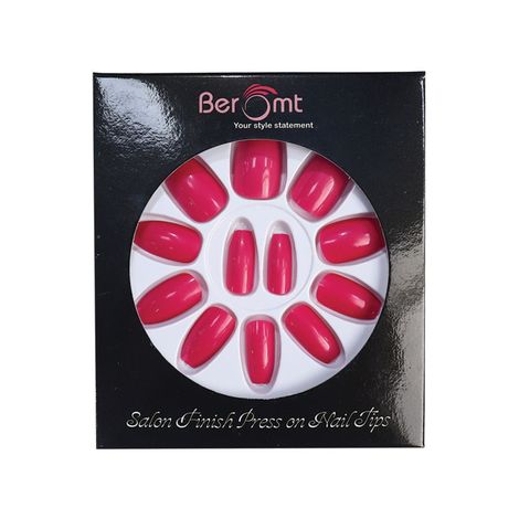 Buy BEROMT PREMIUM GLOSSY NAILS - 433 (NAIL KIT INCLUDED)-Purplle
