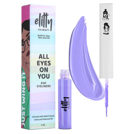 Buy Elitty Pop Liquid Eyeliner, Smudge Proof, Water Proof, Infused with Witch Hazel, Vegan & Cruelty Free - Lilac Dreams (Purple- Matte)-Purplle