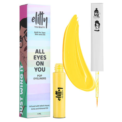 Buy Elitty Pop Liquid Eyeliner, Smudge Proof, Water Proof, Infused with Witch Hazel, Vegan & Cruelty Free -Honeycomb (Yellow - Matte) 4 ml-Purplle