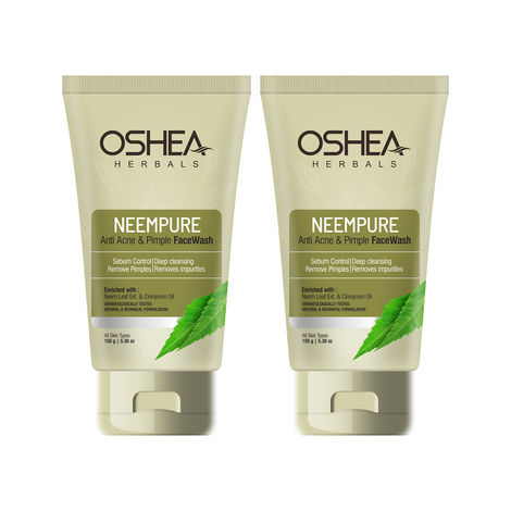 Buy OSHEA HERBALS Neempure Anti Acne & Pimple Face Wash (Pack of 2 )-Purplle