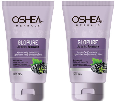 Buy OSHEA HERBALS Glopure Lightening Face Wash (Pack of 2 )-Purplle