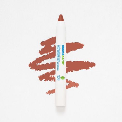 Buy Mamaearth Hydra-Matte Crayon Transferproof Lipstick with Argan Oil - 05 Cappuccino Brown - 2.4 gm-Purplle