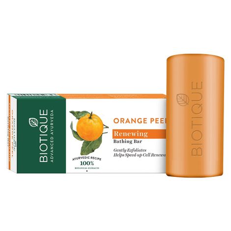Buy Biotique Orange Peel Renewing Bathing Bar(150 g)-Purplle