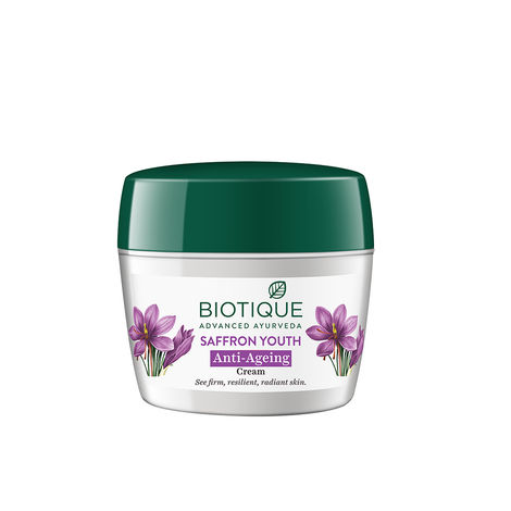 Buy Biotique Saffron Youth Anti-Ageing Cream (175 gm)-Purplle