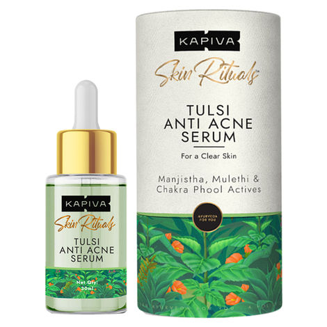 Buy Kapiva Tulsi Anti-Acne Serum 30 ml | For a Clear Skin| Manjistha, Mulethi and Chakra Phool Actives-Purplle