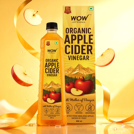 Buy WOW Life Science Organic Apple Cider Vinegar (400 ml)-Purplle