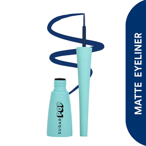 Buy SUGAR POP Matte Eyeliner - 02 Blue - Rich Intense Colour, Smudge-proof, Water-resistant, Quick Drying | Easy & Precise Application l Matte Eyeliner for Women-Purplle