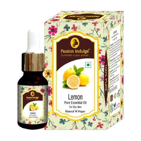 Buy Passion Indulge Lemon Essential Oil for Acne, Pimple, Oily Skin, Dry Hair and Dandruff - 10ml-Purplle
