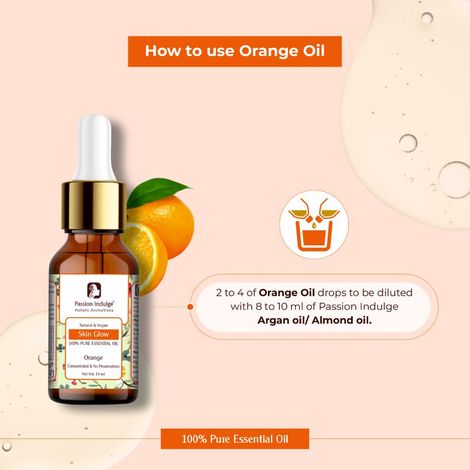 Buy Passion Indulge ORANGE Essential oil for glowing skin, vitamin source and blood flow enhancer 10ML-Purplle