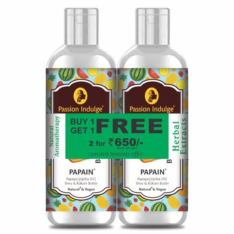 Buy Passion Indulge Papain Body Lotion For soft and supple ( Buy 1 Get 1 Free)-Purplle