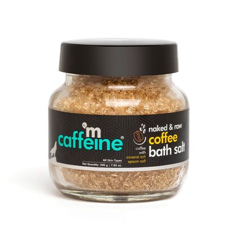 Buy mCaffeine Coffee Epsom Bath Salt with Soothing Coffee-Vanilla Fragrance to Relax & De-stress - Natural & 100% Vegan 200 gm-Purplle