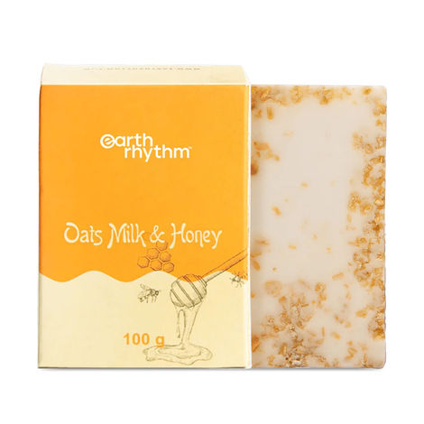 Buy Earth Rhythm Oats Milk and Honey Body Soap | Balances pH level of Skin. Exfoliates Skin, Provide Hydration | for All Skin Types | Men & Women - 100 G-Purplle