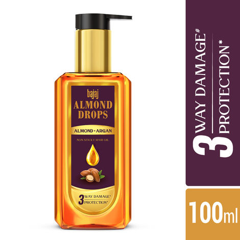 Buy Bajaj Almond Drops Almond Drops Hair Oil with Argan 100ml-Purplle