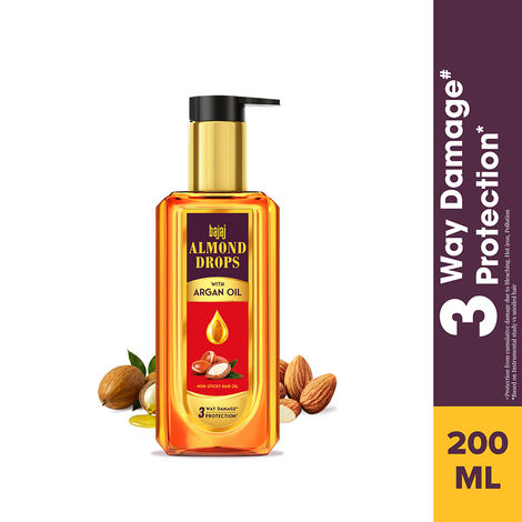Buy Bajaj Almond Drops Almond Drops Hair Oil with Argan 200ml-Purplle