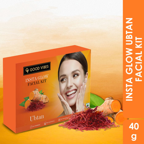 Buy Good Vibes Ubtan Insta Glow Facial Kit (40g)-Purplle