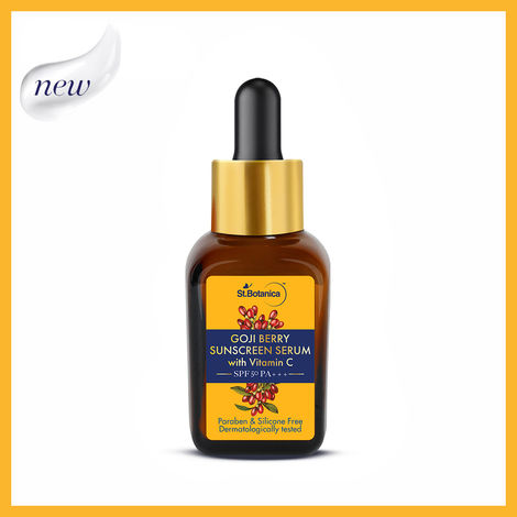 Buy St.Botanica Goji Berry SPF 50 PA+++ Sunscreen Serum, 30 ml with Goji Berry & 1% Vitamin C-Purplle