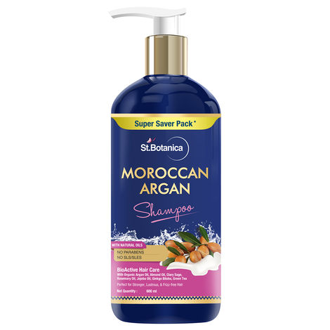 Buy St.Botanica Moroccan Argan Hair Shampoo, 600 ml with Moroccan Argan Oil to Nourish Dull & Dry Hair-Purplle