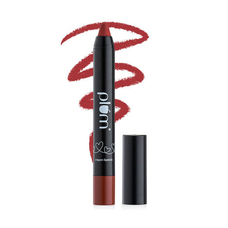 Buy Plum Twist & Go Matte Lipstick | Ceramides + Hyaluronic Acid | Airbrushed Finish | Long Lasting | 100% Vegan & Cruelty-Free | Crimson Side - 128(Warm Brown Pink)-Purplle