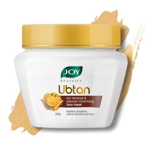 Buy Joy Revivify Ubtan Face Mask | Tan Removal & Blemish Minimising Face Mask | With Saffron, Turmeric, Chickpea, Sandalwood & Almond Oil | Skin Brightening Ubtan Face Mask | 250 gm-Purplle
