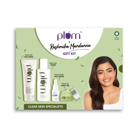 Buy Plum Clear Skin Specialists | Rashmika Mandanna Exclusive Gift Kit| For Bright, Clear Skin |100% Vegan-Purplle