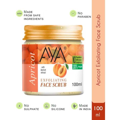Buy AYA Apricot Exfoliating Face Scrub, 100 ml | No Paraben, No Silicone, No Sulphate |-Purplle