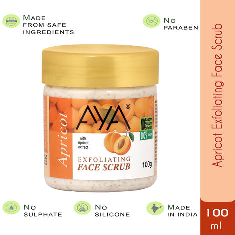 Buy AYA Apricot Exfoliating Face Scrub, 100 ml | No Paraben, No Silicone, No Sulphate |-Purplle