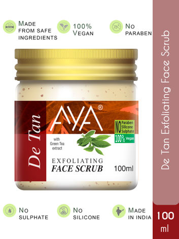 Buy AYA Detan Exfoliating Face Scrub, 100 ml | No Paraben, No Silicone, No Sulphate |-Purplle