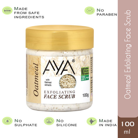 Buy AYA Oatmeal Exfoliating Face Scrub, 100 ml | No Paraben, No Silicone, No Sulphate |-Purplle