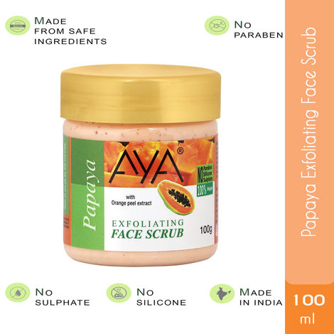 Buy AYA Papaya Exfoliating Face Scrub, 100 ml | No Paraben, No Silicone, No Sulphate |-Purplle
