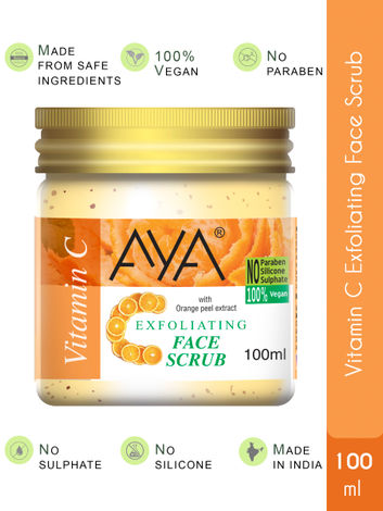 Buy AYA Vitamin C Exfoliating Face Scrub, 100 ml | No Paraben, No Silicone, No Sulphate |-Purplle