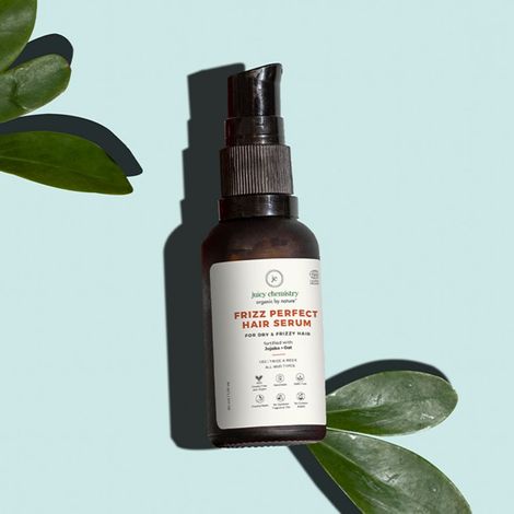 Buy Juicy Chemistry Frizz Perfect Hair Serum for Dry & Frizzy Hair - Made with Jojoba & Oat - Certified Organic (30 ml)-Purplle