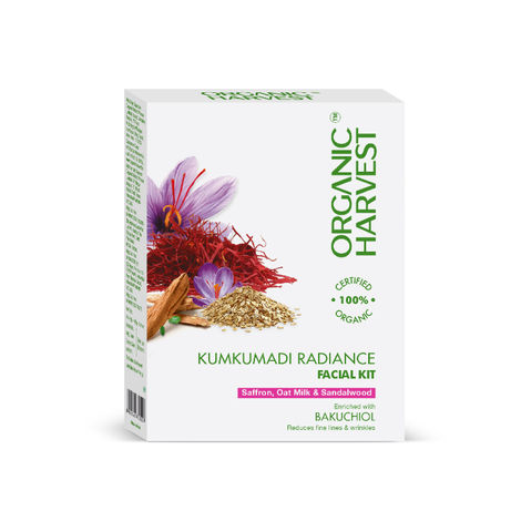Buy Organic Harvest Kumkumadi Radiance Facial Kit: Saffron, Oat Milk & Sandalwood | Facial Kit For Women & Men | Anti-ageing | For Glowing Skin | 100% American Certified Organic | Sulphate & Paraben-free - 40gm-Purplle