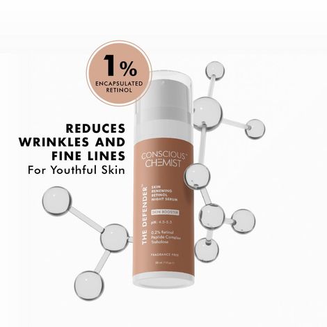 Buy Conscious Chemist 0.2% Retinol Serum for Face | 30 ml | Multi Peptide Anti Aging Serum, Reduces Fine Lines & Wrinkles, Face Serum for Men & Women, Probiotics & Cica Water-Purplle