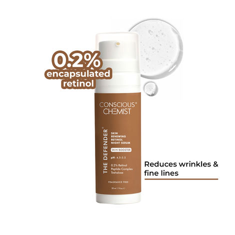 Buy Conscious Chemist 0.2% Retinol Serum for Face | 30 ml | Multi Peptide Anti Aging Serum, Reduces Fine Lines & Wrinkles, Face Serum for Men & Women, Probiotics & Cica Water-Purplle