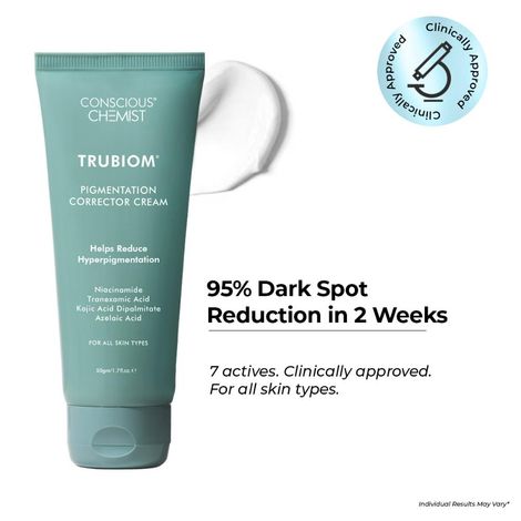 Buy Conscious Chemist Trubiom Pigmentation Corrector Moisturiser | Kojic Acid Face Cream | 50 gm | Azelaic Acid Cream, Face Cream for Men & Women, Niacinamide & Tranexamic Acid, Anti Pigmentation Cream, Reduce Dark Spots, All Skin Type-Purplle