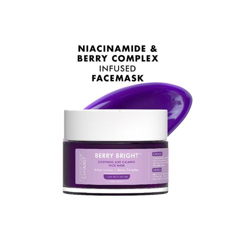 Buy Conscious Chemist Berry Bright Soothing and Calming Gel Mask | For Bright and Clear Skin with Niacinamide & Berry Extracts | 50 gm-Purplle