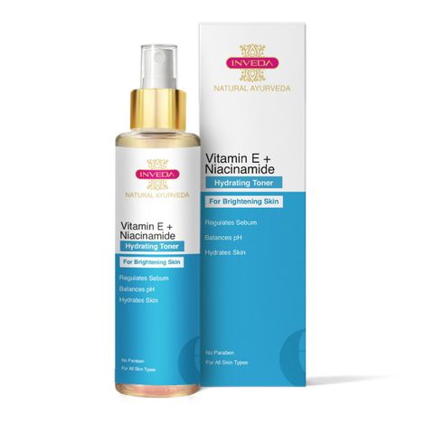 Buy Inveda Vitamin E + Niacinamide Hydrating Toner for Brightening Skin Made with Goodness of Jasmine, Almond Oil and Coconut Extract, Giving Balanced pH and Glowing Skin, 100ml-Purplle