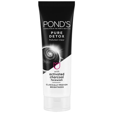 Buy Pond's Pure Detox Anti-Pollution Purity Face Wash With Activated Charcoal, 50 g-Purplle