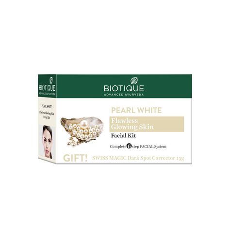 Buy Biotique Pearl White Flawless Glowing Skin Facial Kit (65 g)-Purplle