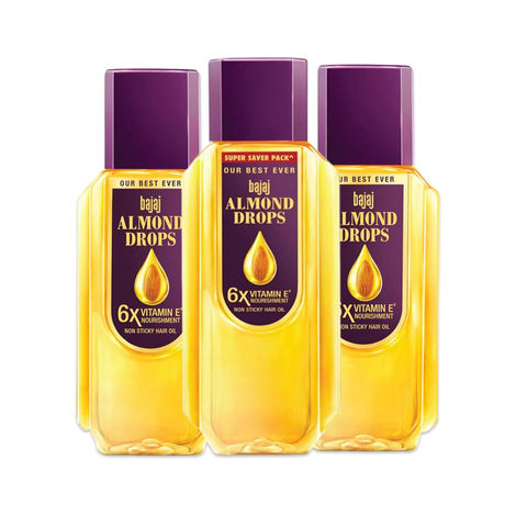 Buy Bajaj Almond Drops Hair Oil (475 ml) - Pack of 3-Purplle