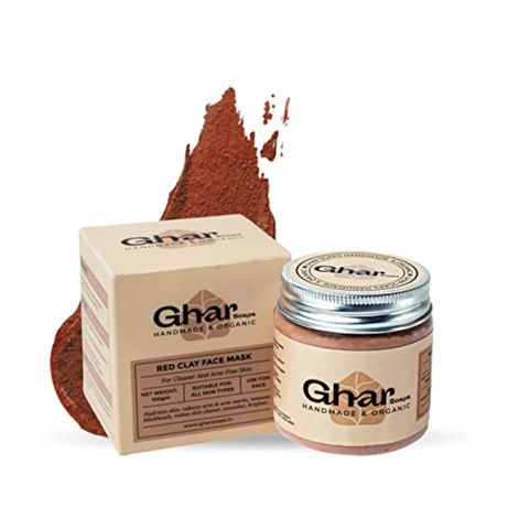 Buy GHAR SOAPS Red Clay Face Mask For Women & Men (100 Gm)-Purplle